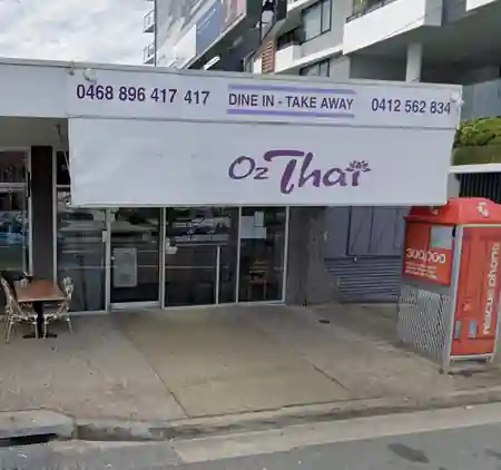 Oz Thai shopfront on the Gold Coast Highway, Palm Beach
